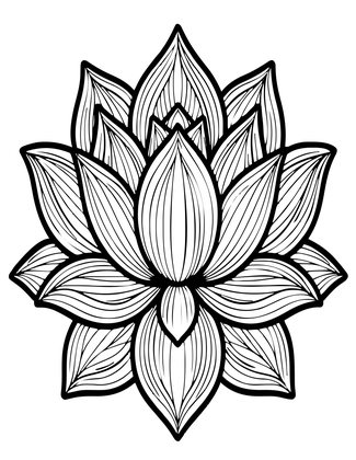 Zen Lotus - Free printable coloring page