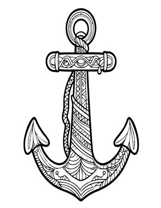Zen Anchor - Free printable coloring page