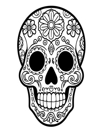 Zen Skull - Free printable coloring page