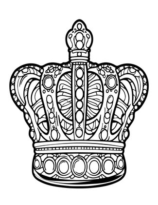 Zen Crown - Free printable coloring page
