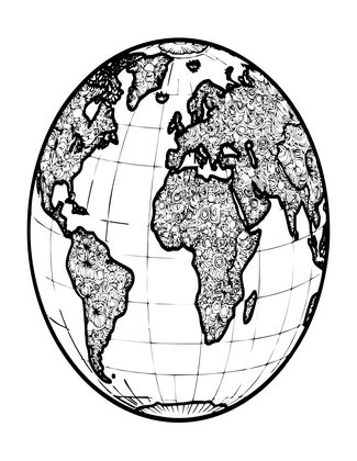 Zen Globe - Free printable coloring page