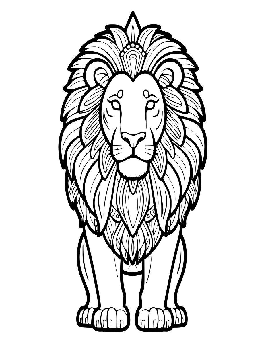 Leo Lion - free printable coloring page