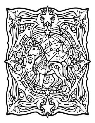 Aries Constellation - Free printable coloring page