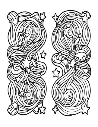 Gemini Twins - Free printable coloring page
