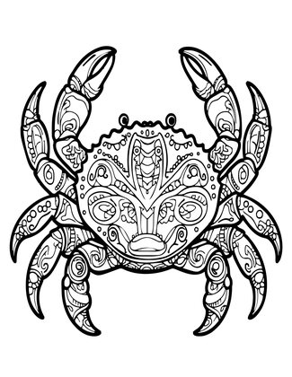 Cancer Crab - Free printable coloring page