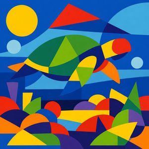 003 In A Geometric Abstraction Style A Stylized Ym98GD6w - free printable paint by numbers