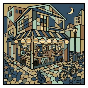 007 In A Stained Glass Style A Group Of People Are YnN5ZCf6 - free printable paint by numbers