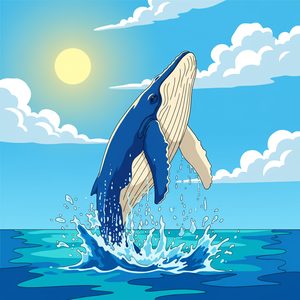 010 A Magnificent Blue Whale Breaches From The JyPHz6Gu - free printable paint by numbers