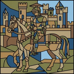 010 In A Stained Glass Style A Knight In Full Armor 2LqgZ0bd - free printable paint by numbers