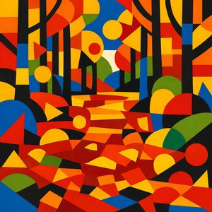 011 In A Cubist Style This Abstract Artwork Features YuqbTouc - free printable paint by numbers