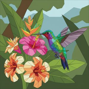 013 A Stylized Hummingbird With Iridescent Plumage XIuOCKCJ - free printable paint by numbers