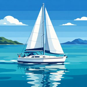 014 A Lone Sailor Navigates A Sleek White Sailboat ZzQ1zBk7 - free printable paint by numbers