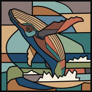 015 In A Geometric Mosaic Style A Blue Whale JtcXs Z1 - free printable paint by numbers