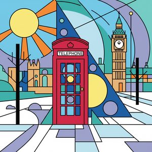 019 A Stylized Depiction Of London Features A LkzwtqiP - free printable paint by numbers
