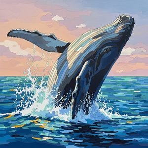 021 In A Stylized Graphic Art Style A Humpback RZ-3ND9g - free printable paint by numbers