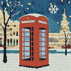 023 In A Mosaic Art Style A Bright Red Telephone VuU85ueR - free printable paint by numbers