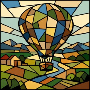 024 A Stained-Glass Style Depiction Showcases A Hot L-StY2y4 - free printable paint by numbers