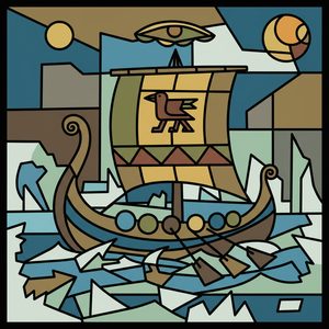 024 In A Stylized Geometric Art Style A Viking HLHXt0q- - free printable paint by numbers