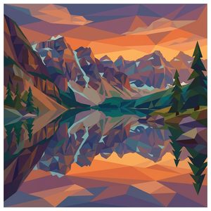 025 A Jagged Mountain Range With Snow-Capped Peaks Is QaRLzAez - free printable paint by numbers