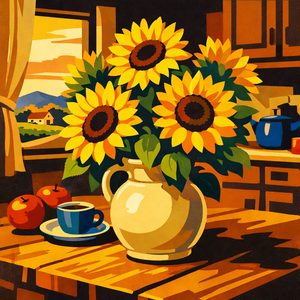 029 In A Bold Graphic Style A Still Life 99MaMKVG - free printable paint by numbers