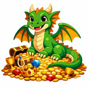 031 A Cheerful Green Cartoon Dragon With W6qO-MoR - free printable paint by numbers