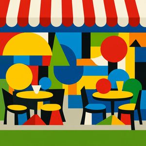 032 In A Geometric Abstraction Style This Scene PM1Ur 9d - free printable paint by numbers