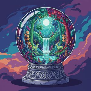 035 A Crystal Ball Depicts A Serene Forest Scene With VLgKk 5P - free printable paint by numbers