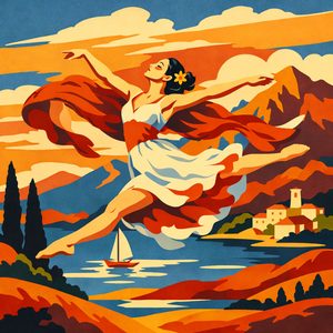 036 A Woman With Dark Hair Adorned With A Yellow Nv2 RwAy - free printable paint by numbers