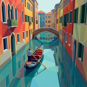 037 In A Low-Poly Geometric Style A Man In A ACiTpdt3 - free printable paint by numbers