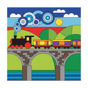 039 A Stylized Graphic Depiction Shows A Train 62aLYINq - free printable paint by numbers