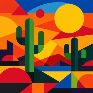 039 In A Geometric Abstract Style This Scene Depicts OVtXG-L6 - free printable paint by numbers