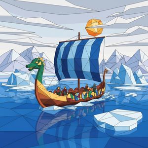 040 A Viking Longship Navigates Through Icy Waters 2SfEAjKe - free printable paint by numbers
