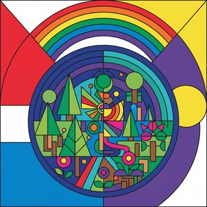 044 A Circular Composition Depicts A Stylized FAKz3fAT - free printable paint by numbers