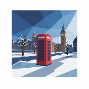 048 In A Geometric Style A Red British Telephone R0JG5oCI - free printable paint by numbers