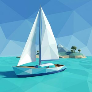 049 In A Low-Poly Geometric Style A Solitary XJ6Qp3ue - free printable paint by numbers