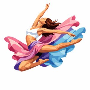 051 A Woman With Brown Hair Leaps Dynamically Her GwBajoX5 - free printable paint by numbers