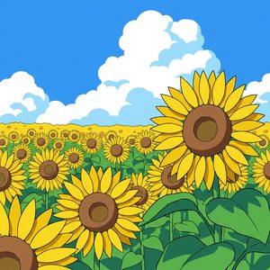051 In A Flat Illustration Style A Vast Field Of AbViuBZW - free printable paint by numbers