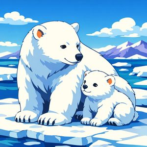 052 In A Charming Illustrative Style A Large Polar 9XPEWZyu - free printable paint by numbers