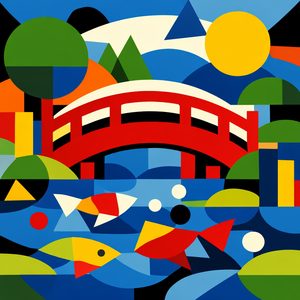 052 In A Geometric Abstract Style A Bright Red 6l6PIdnY - free printable paint by numbers