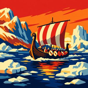 052 In A Stylized Illustration A Viking Ship With A KPCi3yhG - free printable paint by numbers