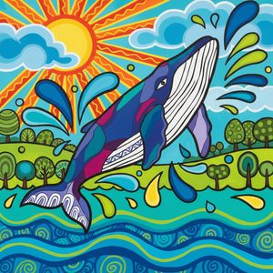 054 In A Stylized Folk Art Style A Large Segmented J5M2Qb9q - free printable paint by numbers