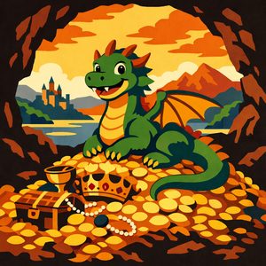 057 In A Stylized Graphic Art Style A Young Green BtiG823k - free printable paint by numbers