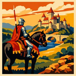 059 A Knight In Full Armor Sits Astride A Dark Horse P0mlBii3 - free printable paint by numbers