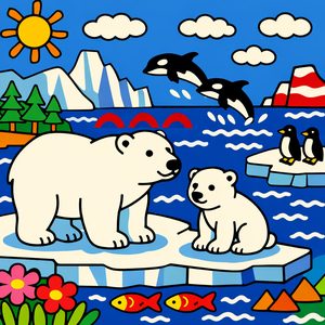 060 In A Charming Simplified Illustration Style A X05y9kjw - free printable paint by numbers