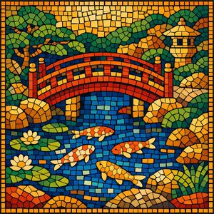 061 In A Mosaic Style This Scene Depicts A Serene Uq6FVmur - free printable paint by numbers