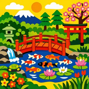 061 In A Simplified Folk Art Style A Tranquil SARp8J6j - free printable paint by numbers