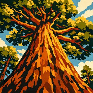 069 An Upward Perspective Captures The Immense Trunk 32FbqiSW - free printable paint by numbers