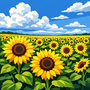 070 In A Bold Illustrative Style A Vast Field Of UHx8CNBj - free printable paint by numbers