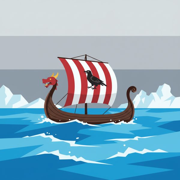 Fantasy And Adventure paint by numbers - 002 A Viking longship with a dragon head prow and a YGr8WxZR